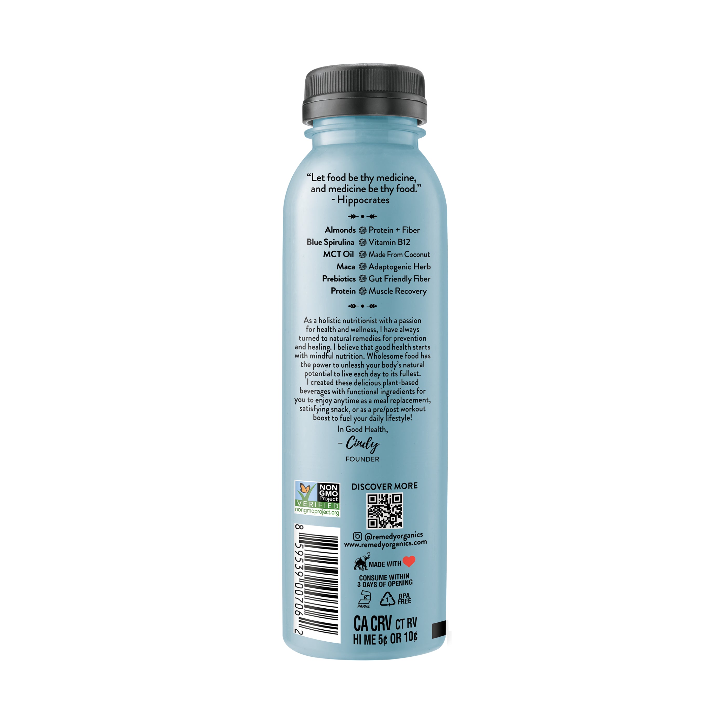  ONEST 500ml/16 oz Protein Shaker Bottle - Green BPA